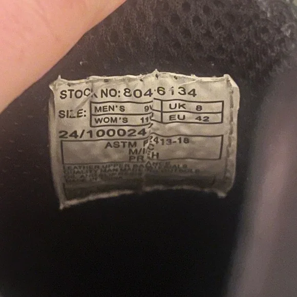 Thorogood Men's 6 Inch EH Comp Toe Station Work Boots Black Leather- Size 9.5